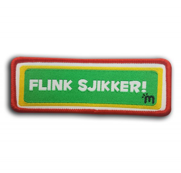 Tekst embleem flink sjikker